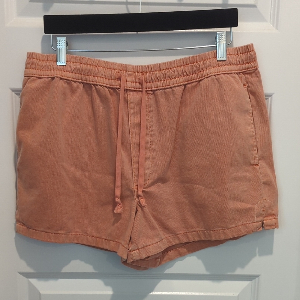 GAP Orange Denim Shorts with Elastic Waistband